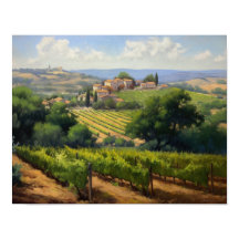 Fransk Vineyard Ligcape Art Skriv ut Poster