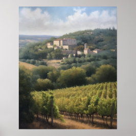 Fransk Vineyard Ligcape Art Skriv ut Poster
