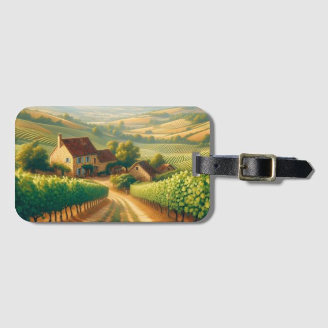 Fransk Vineyard Oljemålning - avsida Bagagebricka (Framsida horisontal)