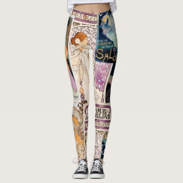 Fransk Vintage affisch Art Collage Personalize Leggings