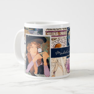 Fransk Vintage affisch Art Collage Personlig Jumbo Mugg