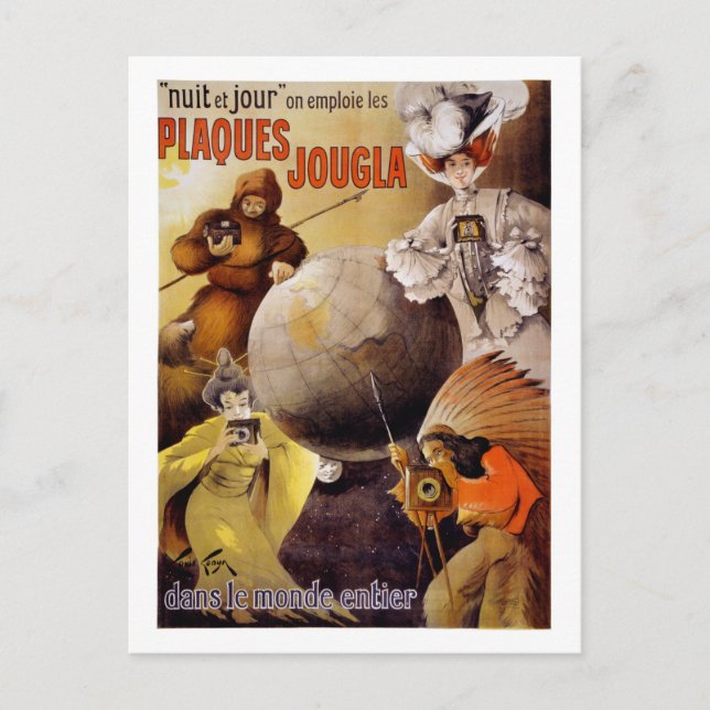 Fransk Vintage affisch återställd Vykort (Framsida)