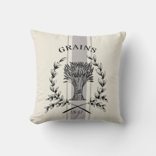 Fransk vintage av frön från bondgårdar kudde