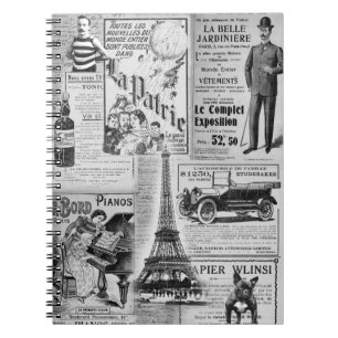 Fransk vintage Eiffel Anteckningsbok