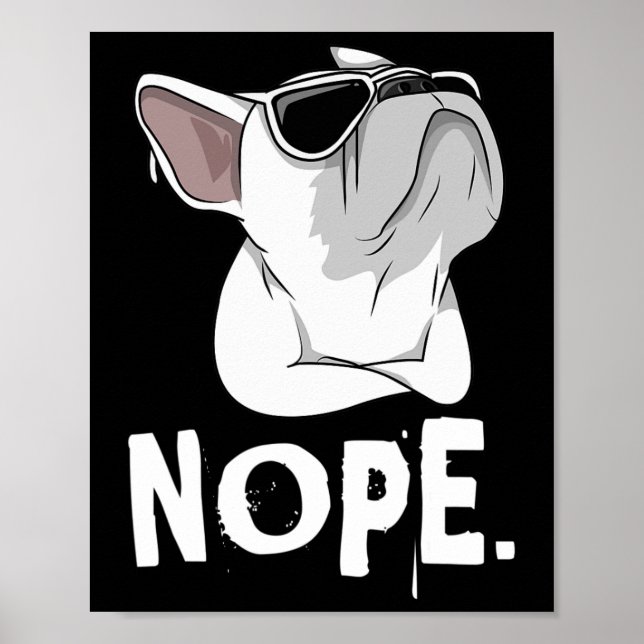 Fransk vit fransk bulldogg  poster (Framsidan)