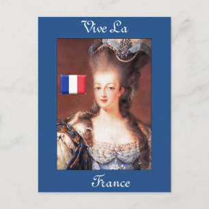 Fransk Vive La Frankrike Marie Antoinette-vykort Vykort