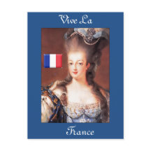 Fransk Vive La Frankrike Marie Antoinette-vykort