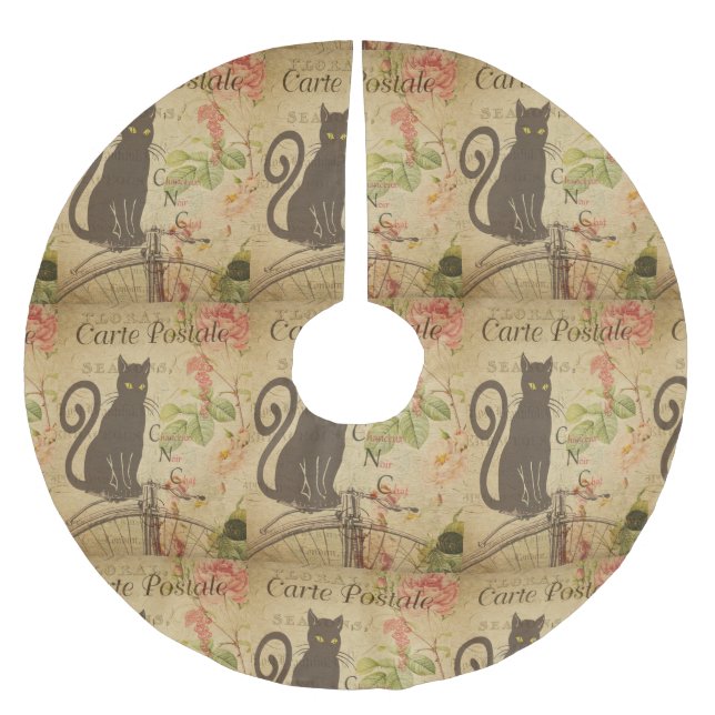 Fransk vykort Julgran Skirt Julgransmatta Borstad Polyester (Framsidan)