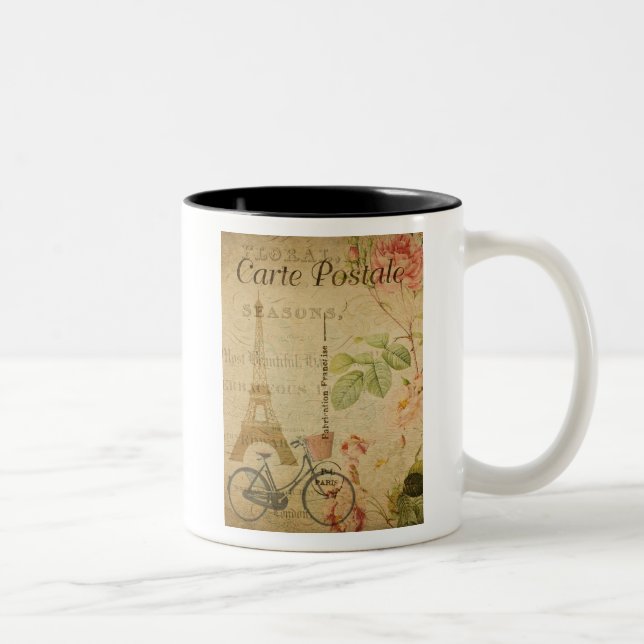 Fransk vykort Kaffe Mugg (Höger)