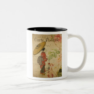 Fransk vykort Kaffe Mugg