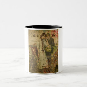 Fransk vykort Kaffe Mugg