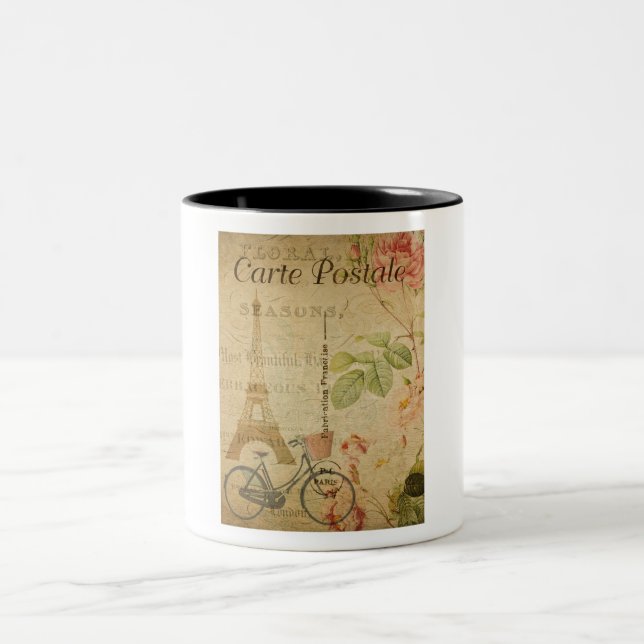 Fransk vykort Kaffe Mugg (Center)