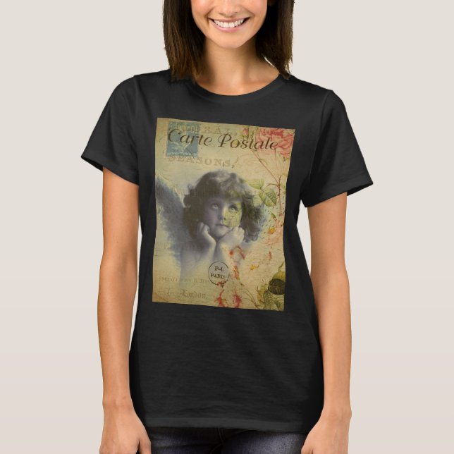 Fransk vykort T-Shirt (Framsida)