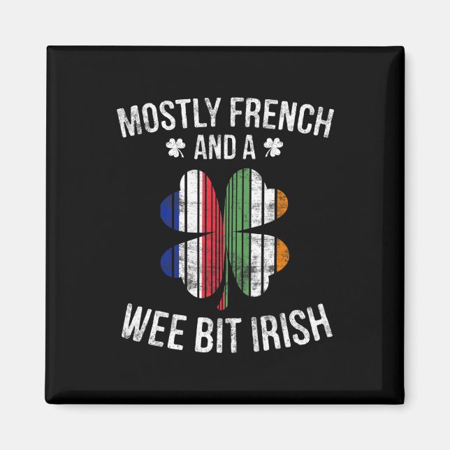 Fransk Webit Irish Roligt Frankrike Patrick Day Gi Magnet (Framsidan)
