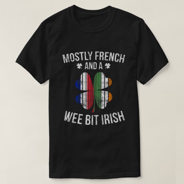 Fransk Webit Irish Roligt Frankrike Patrick Day Gi T Shirt (Design framsida)