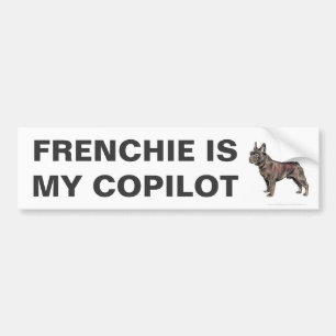 Franska bildekal för bulldoggFrenchie Copilot