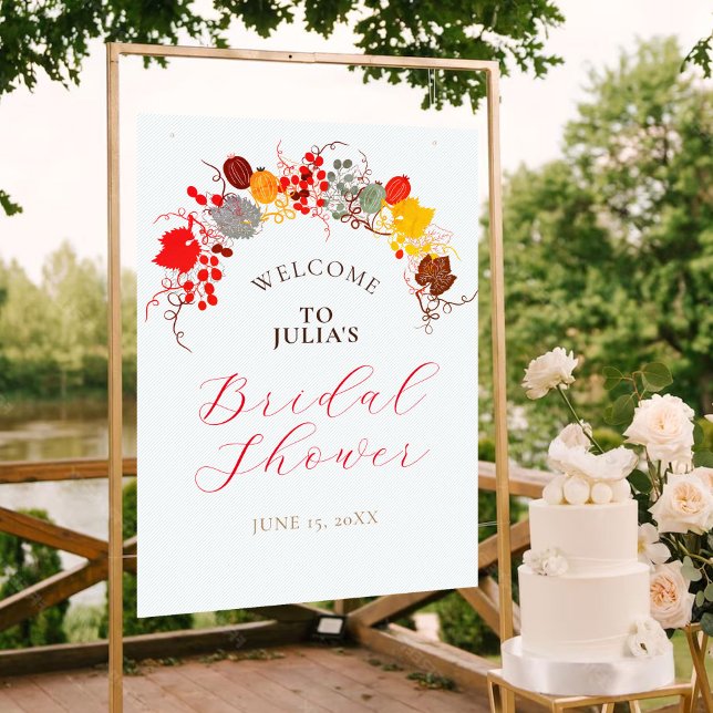 Franska blommor Söta Bär Vindruvor Bröllopsdusch Poster (Skapare uppladdad)