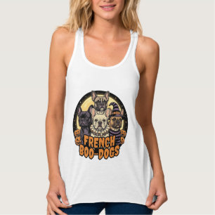 Franska Boo-Dogs Halloween Fransk Bulldog Design_1 Linne Med Racerback