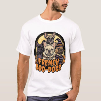Franska Boo-Dogs Halloween Fransk Bulldog Design_1 T Shirt