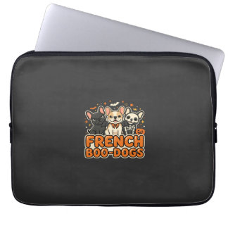 Franska Boo Hundar Halloween Fransk Bulldog Design Laptop Fodral