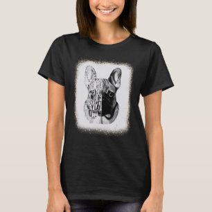Franska Bull Dog Kärlek R Pappa Mamma Boy Leopard T Shirt