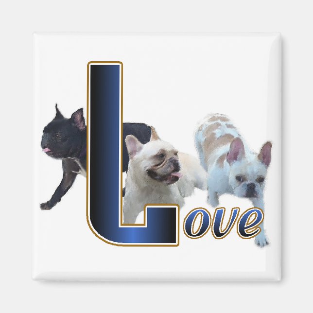 Franska Bulldog-presenter Magnet (Framsidan)