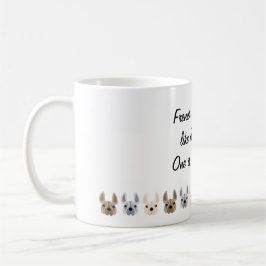 Franska bulldoggar är lika franska småfiskar! kaffemugg