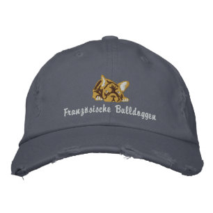 Franska Bulldoggar Broderad Keps