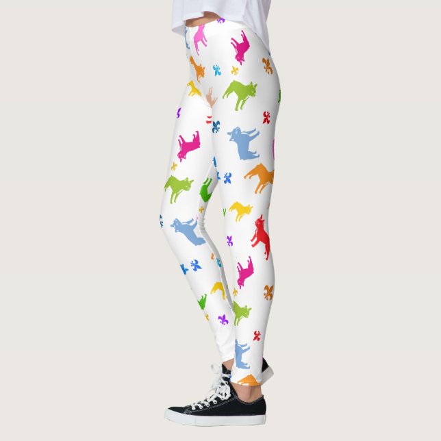 Franska Bulldoggar Leggings (Vänster)