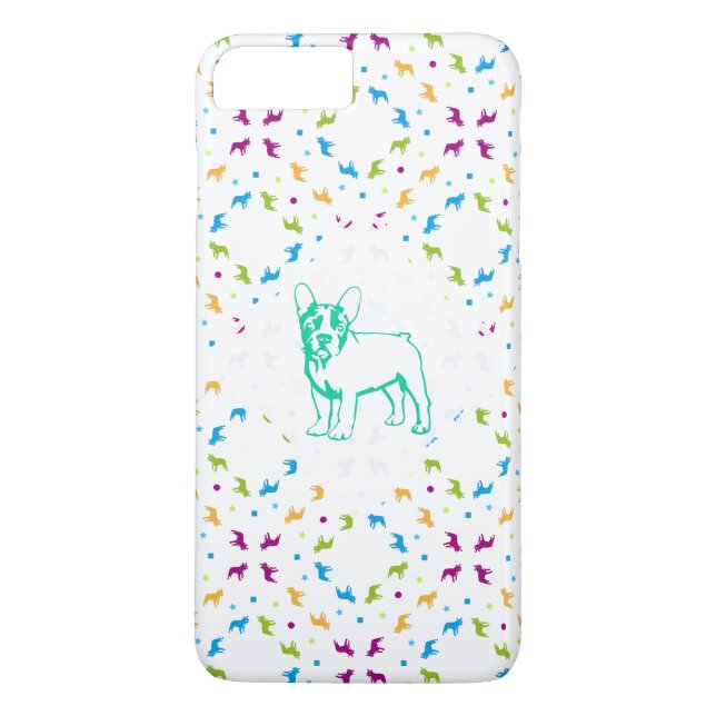Franska Bulldoggar mönster Primavera Case-Mate iPhone Skal (Baksida)