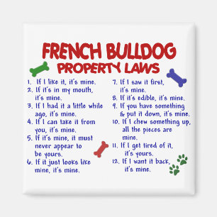FRANSKA BULLDOGGegendomlagar 2 Magnet