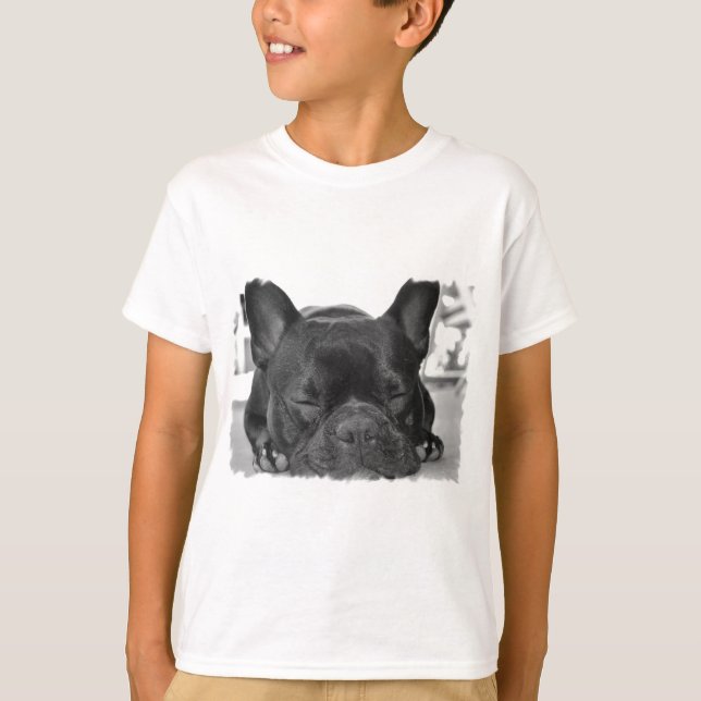 Franska bulldoggflicka T-tröja Tröja (Framsida)