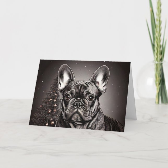Franska Bulldoggkort Kort (Framsida)