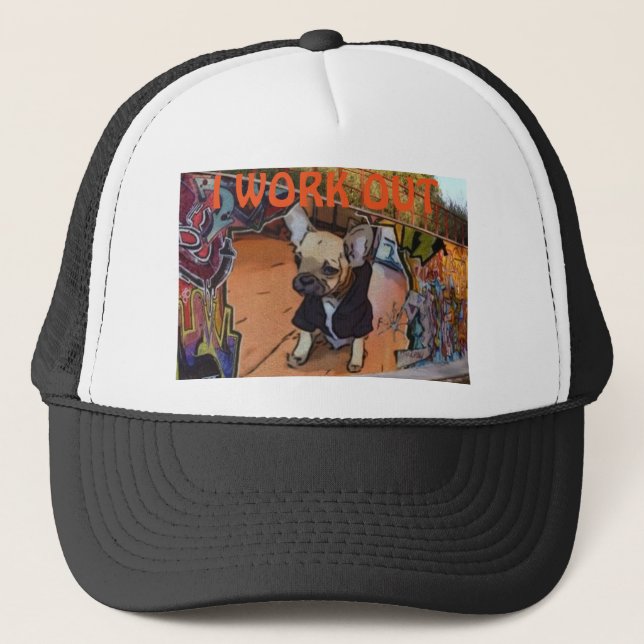 Franska bulldogglastbilsförare hatt truckerkeps (Framsida)