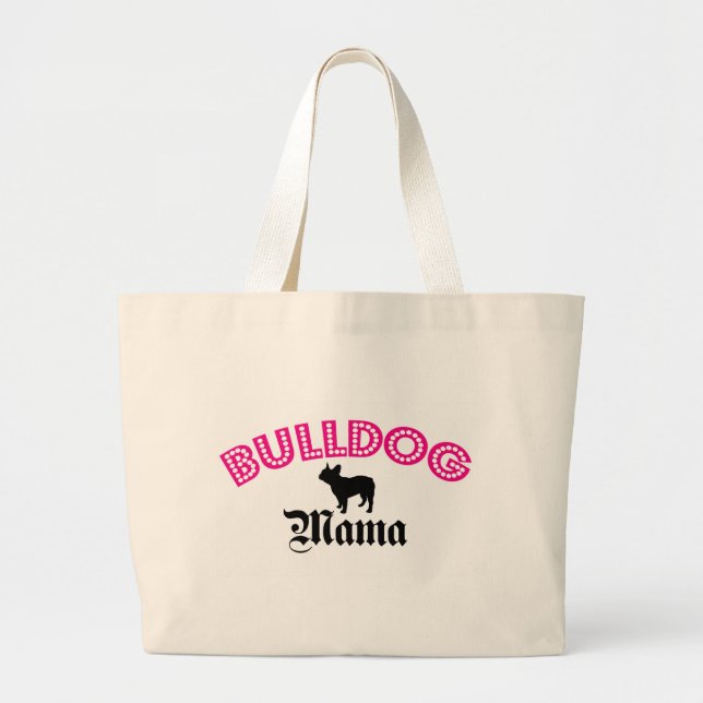 Franska bulldoggmammor jumbo tygkasse (Framsidan)