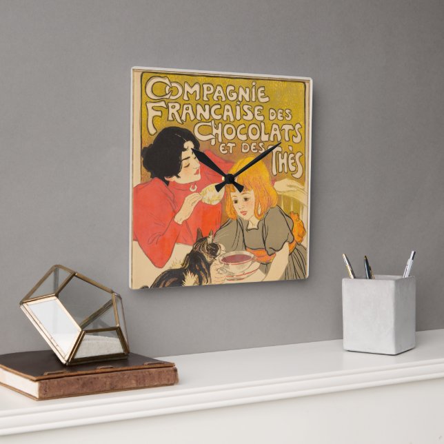 Franska choklad- och tekompaniet, Art Nouveau Fyrkantig Klocka (Kontor)
