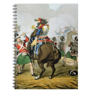 Franska Cuirassiers på striden av Waterloo, rödi Anteckningsbok