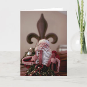 Franska dragspels- Santa Helgkort