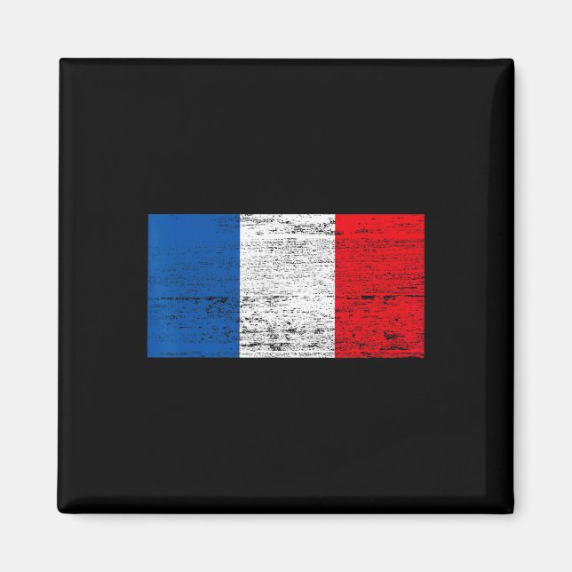 Franska flaggan Frankrikes flagga Vive la France  Magnet (Framsidan)