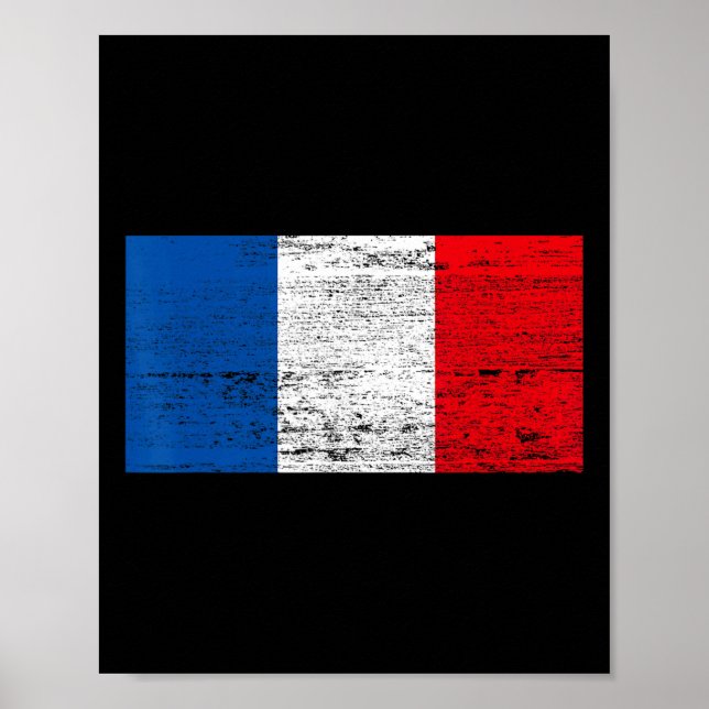 Franska flaggan Frankrikes flagga Vive la France  Poster (Framsidan)