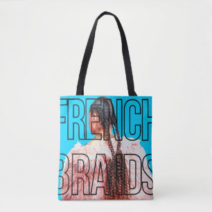 Franska flätor Totebag. Tygkasse