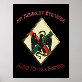 Franska Främlingslegionen 1er RE Legio Patria Nost Poster