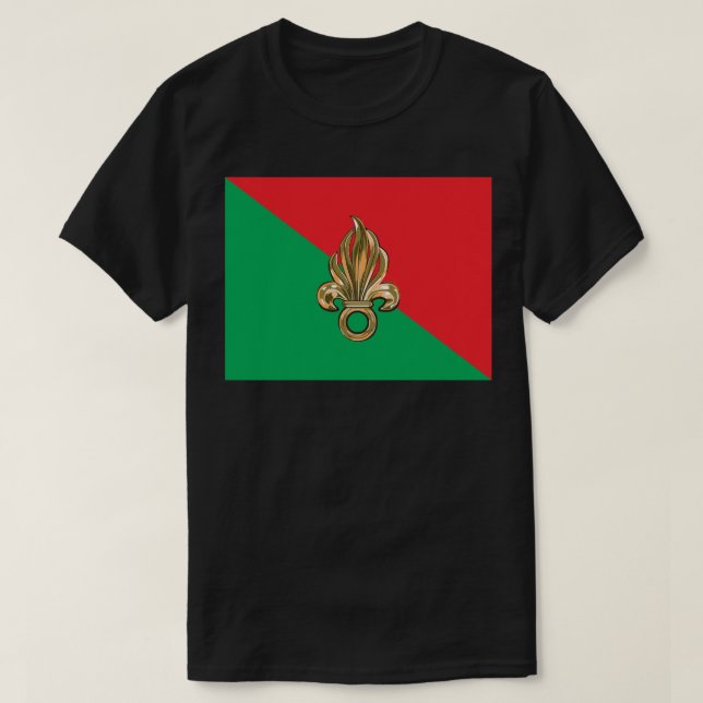 Franska Främlingslegionen flagga T Shirt (Design framsida)