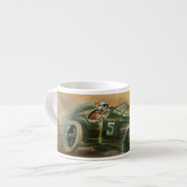 Franska Grand Prix-racerbilen av Ethan Harper Espressomugg (Framsida vänster)