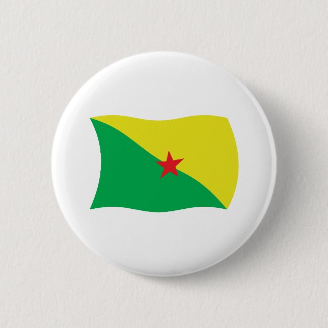 Franska Guyana Flagga Knapp (Framsida)