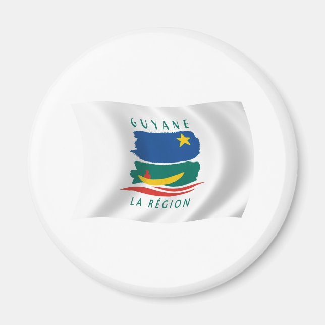Franska Guyana Flagga Magnet (Framsidan)