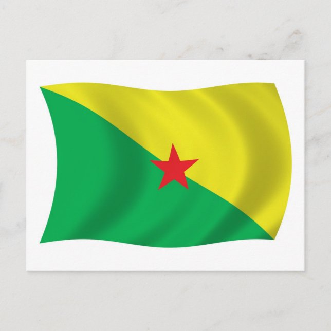 Franska Guyana Flagga Postkort Vykort (Framsida)