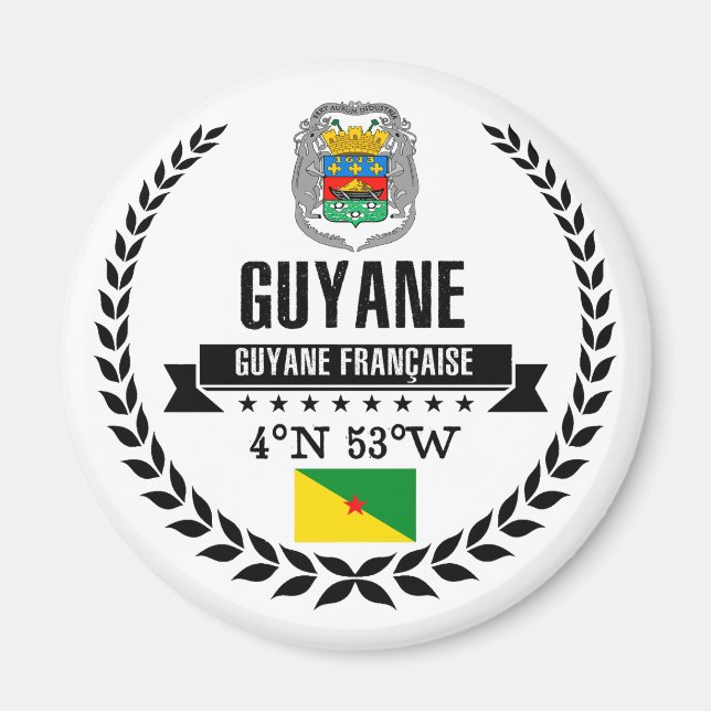 Franska Guyana Magnet (Framsidan)
