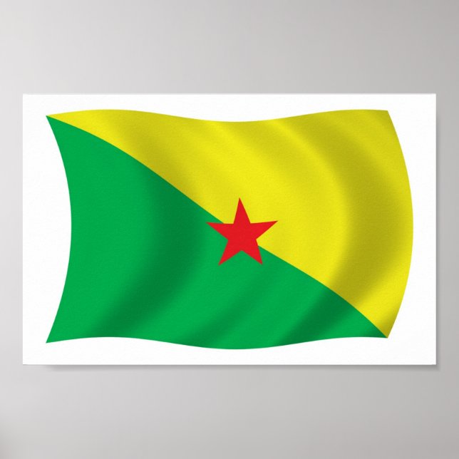 Franska Guyanas befrielseflagga Affischtryck Poster (Framsidan)