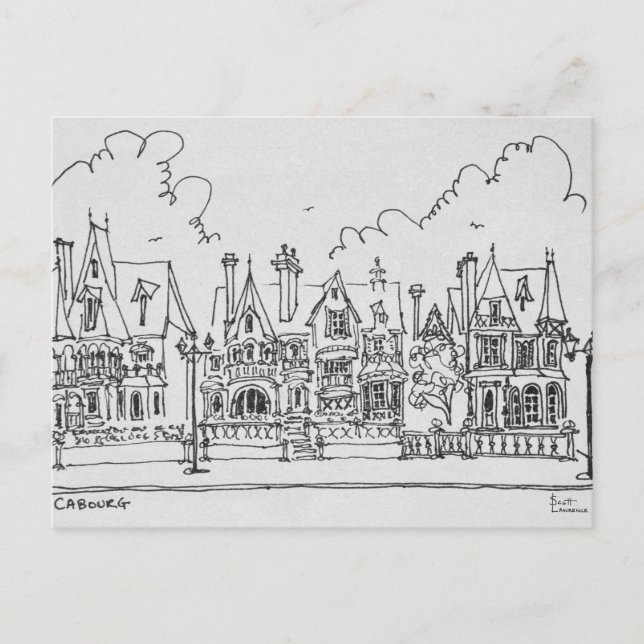 Franska hem, Cobourg | Normandie, Frankrike Vykort (Framsida)